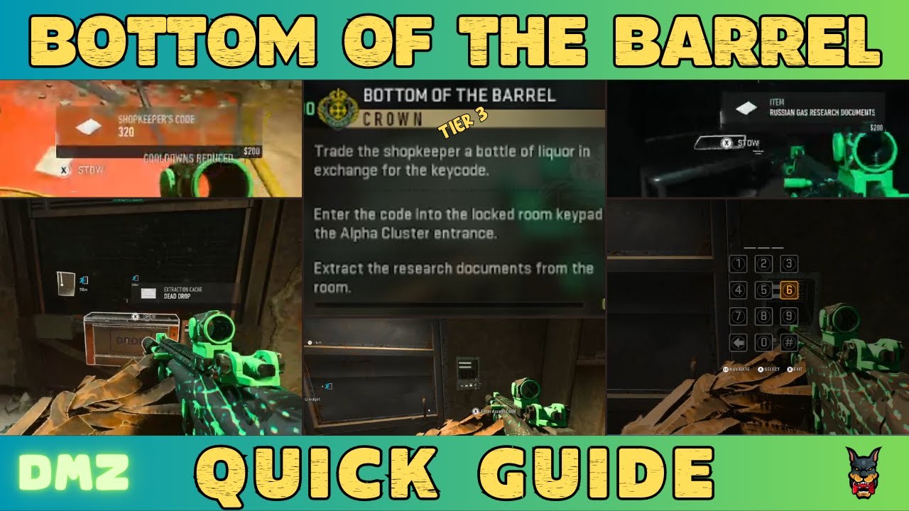 BOTTOM OF THE BARREL | SEASON 4 DMZ QUICK MISSION GUIDE | TRADE WITH THE SHOPKEEPER FOR THE KEYCODE