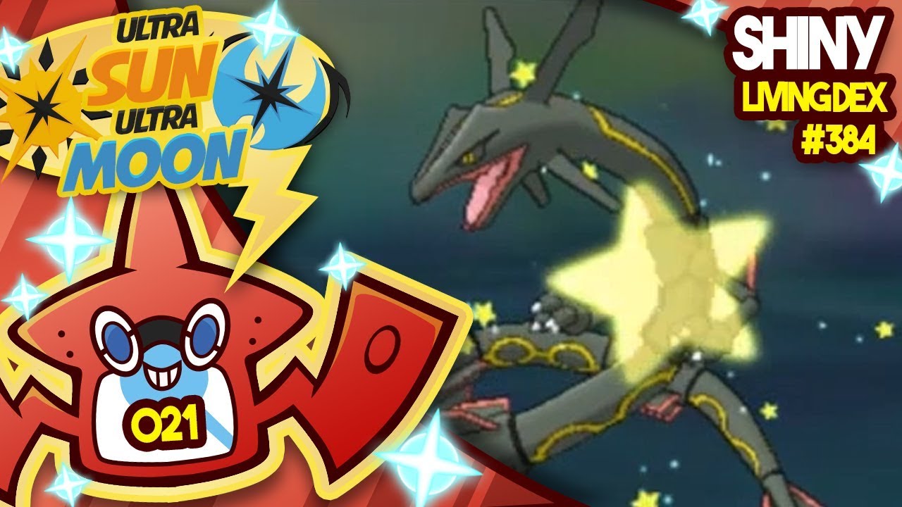 SHINY RAYQUAZA!! HARRY POTTER LUCK! Quest For Shiny Living Dex #384 | Ultra Sun and Moon Shiny #021