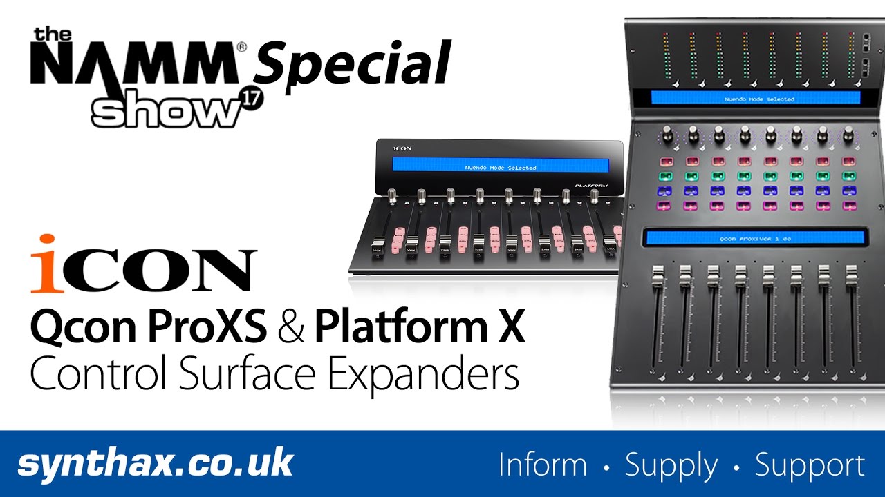 NAMM 2017 - Icon Qcon Pro XS & Platform X Control Surface Extender