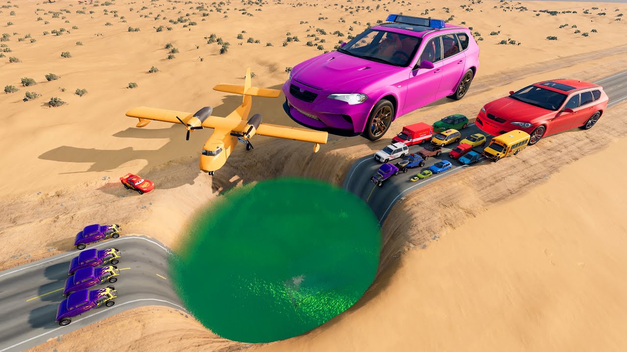 🔴 BIG & SMALL CARS vs GIANT PIT #71 💥🔥 – BeamNG.drive Extreme PIT Showdown | Impala BeamNG
