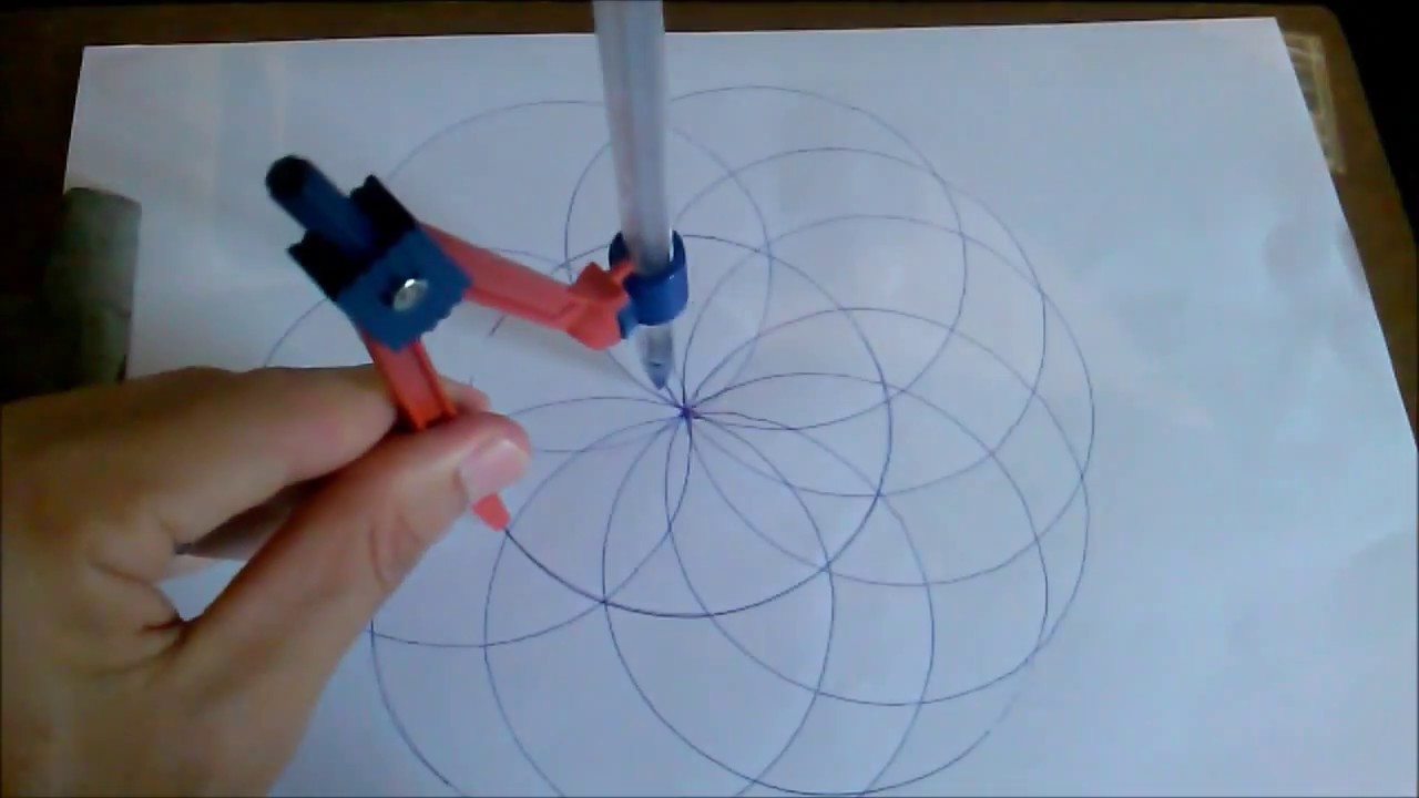 Como desenhar uma mandala passo a passo - How to draw a Mandala DIY