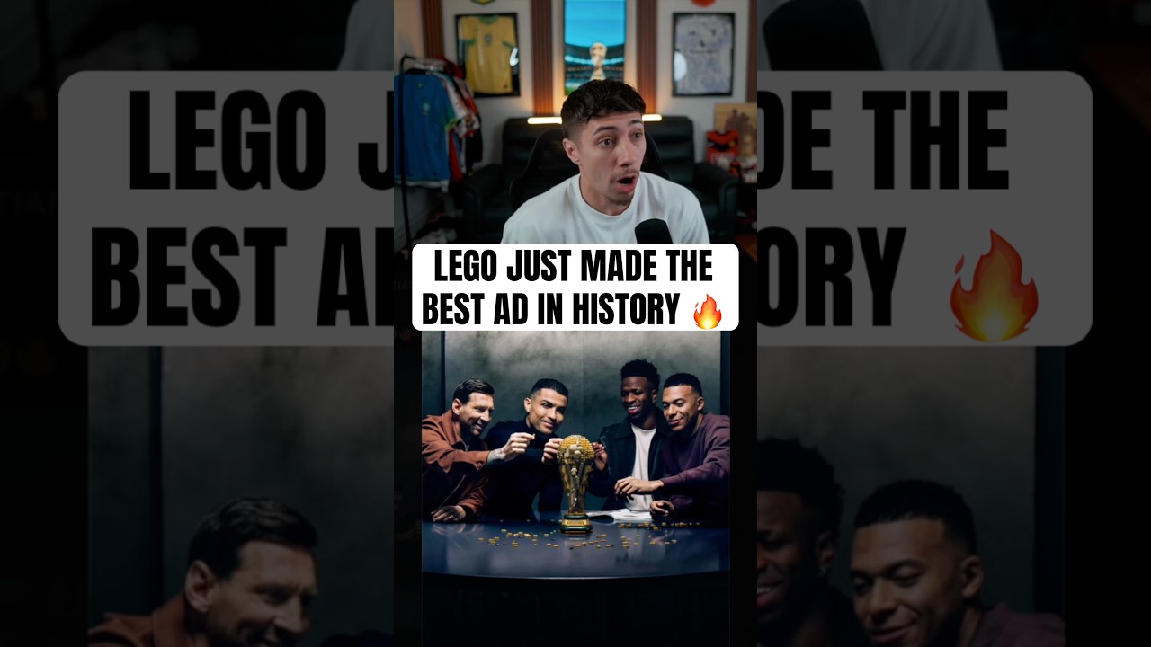 THIS REACTION THE NEW LEGO AD 😂 #lego #ronaldo #mbappe #vinijr #messi #football #worldcup #soccer