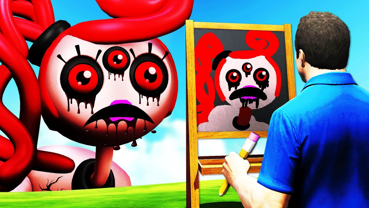 Drawing CURSED LONG LEGS FAMILY In GTA 5 (Comes Alive)