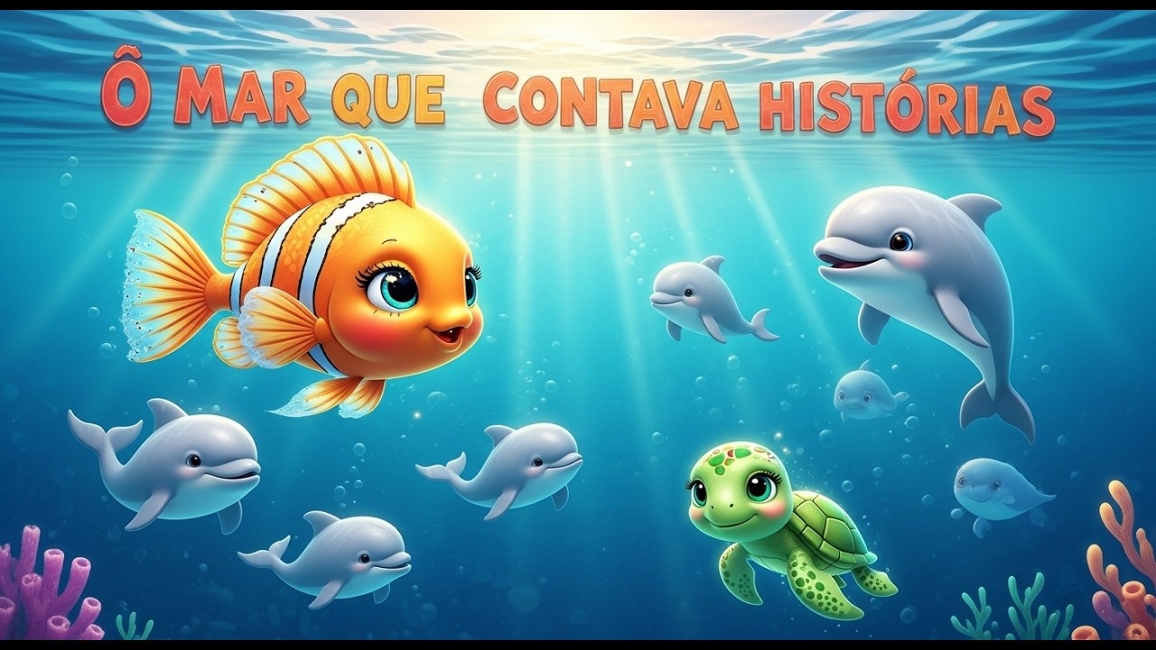 O Mar que Contava Histórias 🌊🐟 História Infantil Educativa sobre Poluição e Amizade