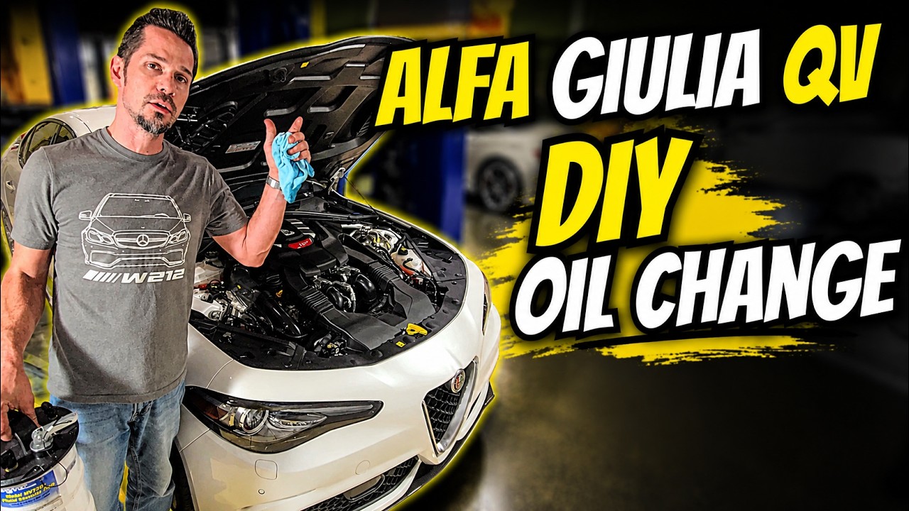 Лучший способ самостоятельно заменить масло и сбросить ТО для Alfa Giulia Quadrifoglio.