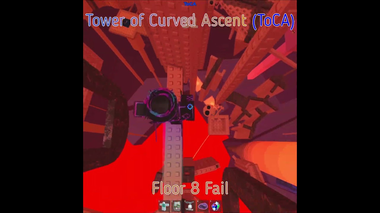 [JToH] [ToCA]Tower of Curved Ascent FLOOR 8 FAIL 2| Jukes Towers of Hell #roblox #shorts #fail #toca