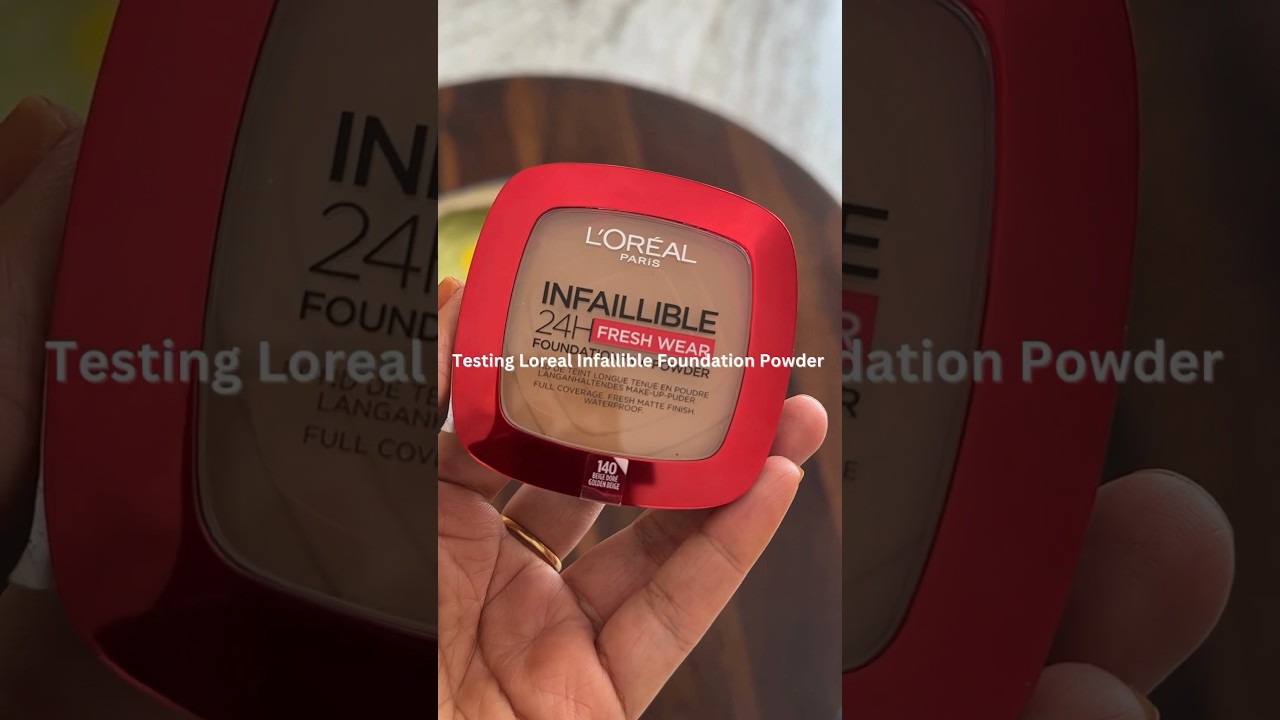 Testing L’Oréal infallible foundation powder (dry skin) 