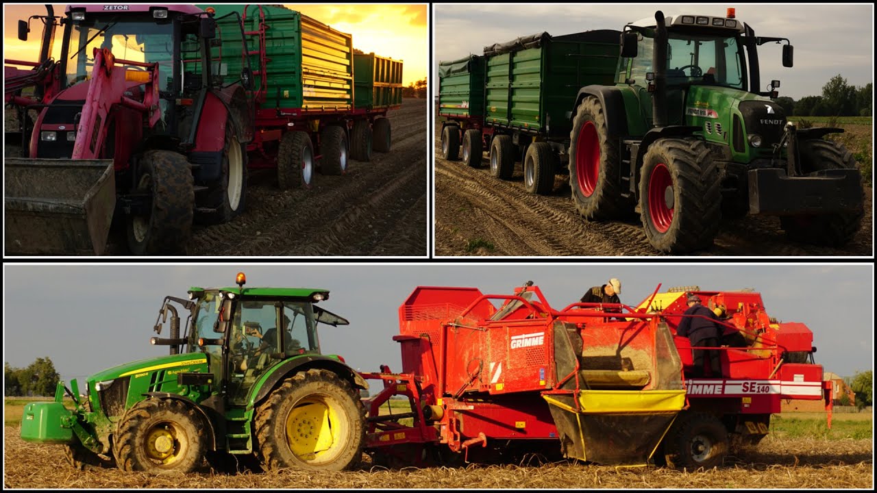 Kopanie Ziemniaków 2020 | Wyciąganie Fendt'a i Zetora | Mokre warunki | John Deere | Grimme