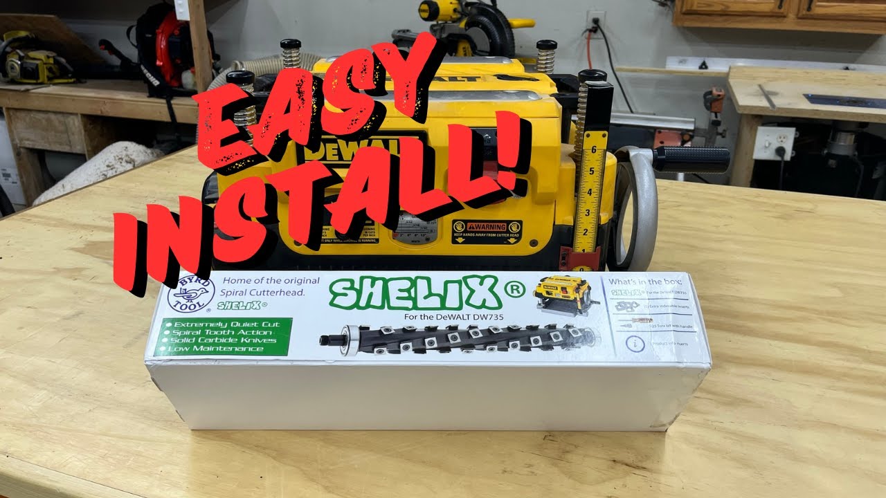 Сменная режущая головка Shelix для рубанка Dewalt 735. Краткое и простое руководство по установке.