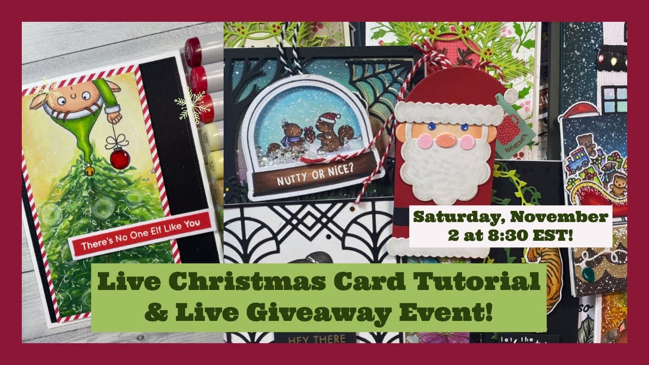 LIVE CARDMAKING TUTORIAL & GIVEAWAY EVENT!  (Sat, Nov. 2 at 8:30 PM EST!)