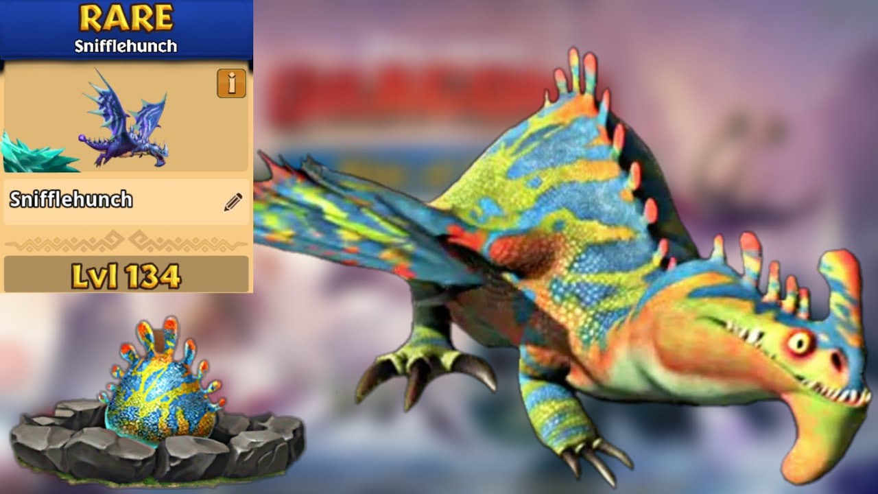 Snifflehunch Max Level 134 Titan Mode - Dragons:Rise of Berk