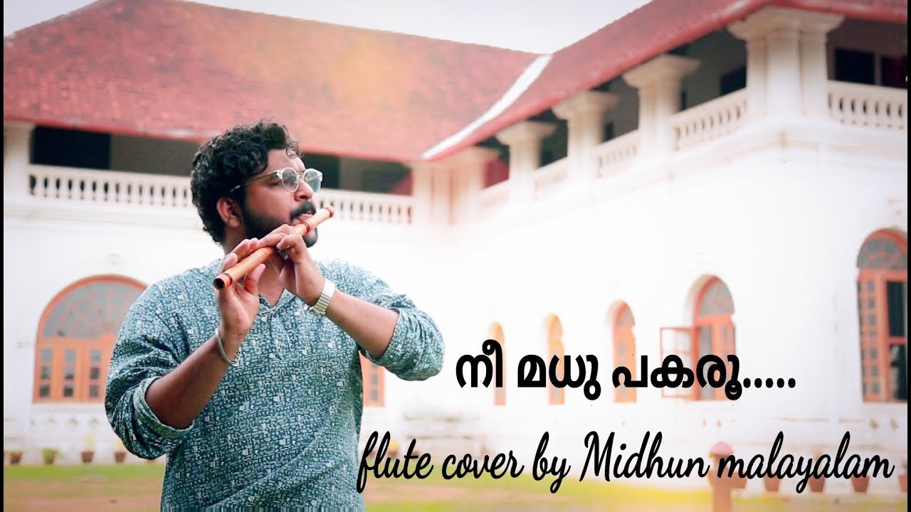 Nee Madhu Pakaroo flute cover by Midhun Malayalam | old hit | HD flute cover | Nee Madhu Pakaru