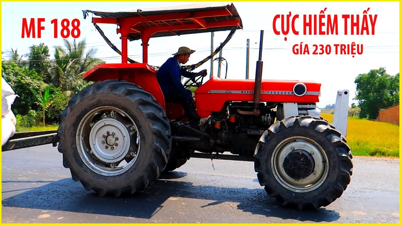 NƯỚC SƠN MỚI XE ĐẸP MF 188 Máy Cày Tây Ninh Cực Hiếm Thấy ở Xứ Này Gía 230 TRIỆU 2 Cầu