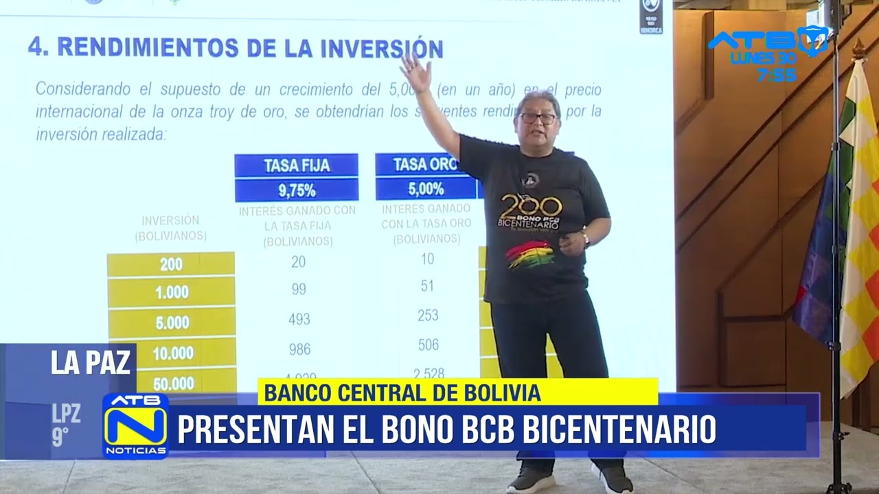 BCB lanza Bono Bicentenario con atractiva rentabilidad