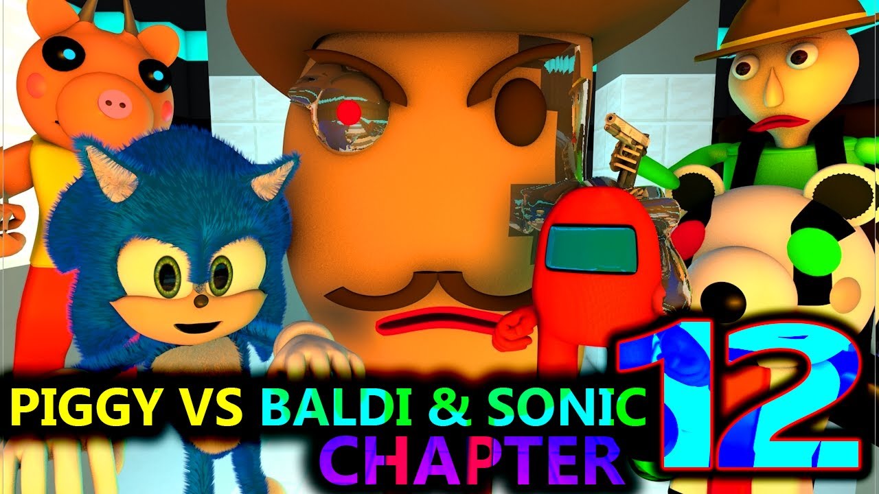 NEW PIGGY X SONIC & BALDI ROBLOX ANIMATION CHALLENGE! Chapter 12 (official) Minecraft Horror Game