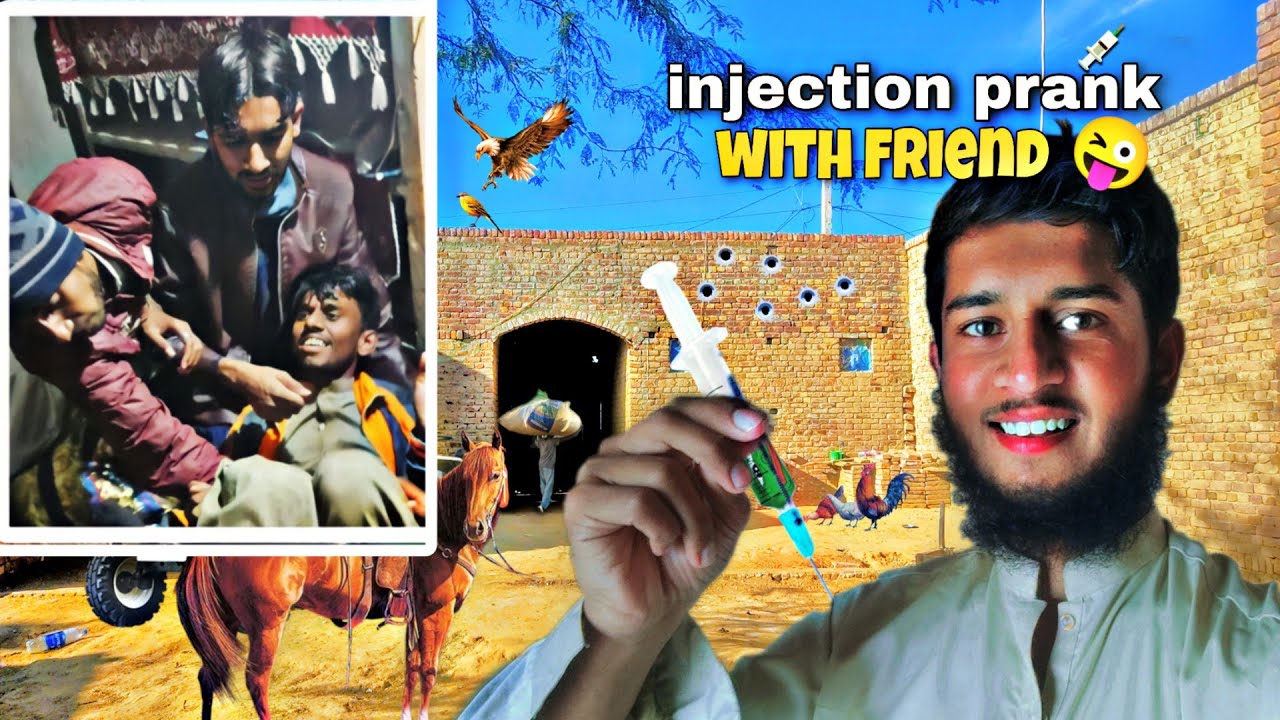 injection 💉 prank with friend 😂 | village life vlog 2024 | #sajjadraouf #prank #trending #vlog