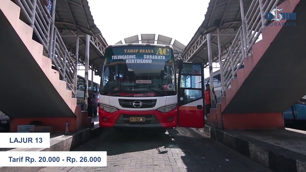 26 LAJUR BUS DI TERMINAL PURABAYA [LENGKAP DENGAN JURUSAN DAN TARIFNYA]