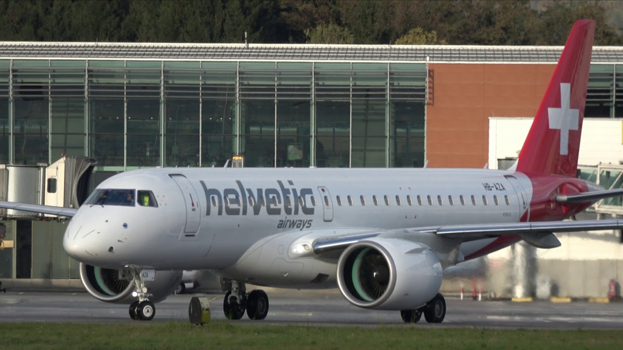 4K ✈ Helvetic Airways Embraer E190-E2 @ Brnik airport ✈