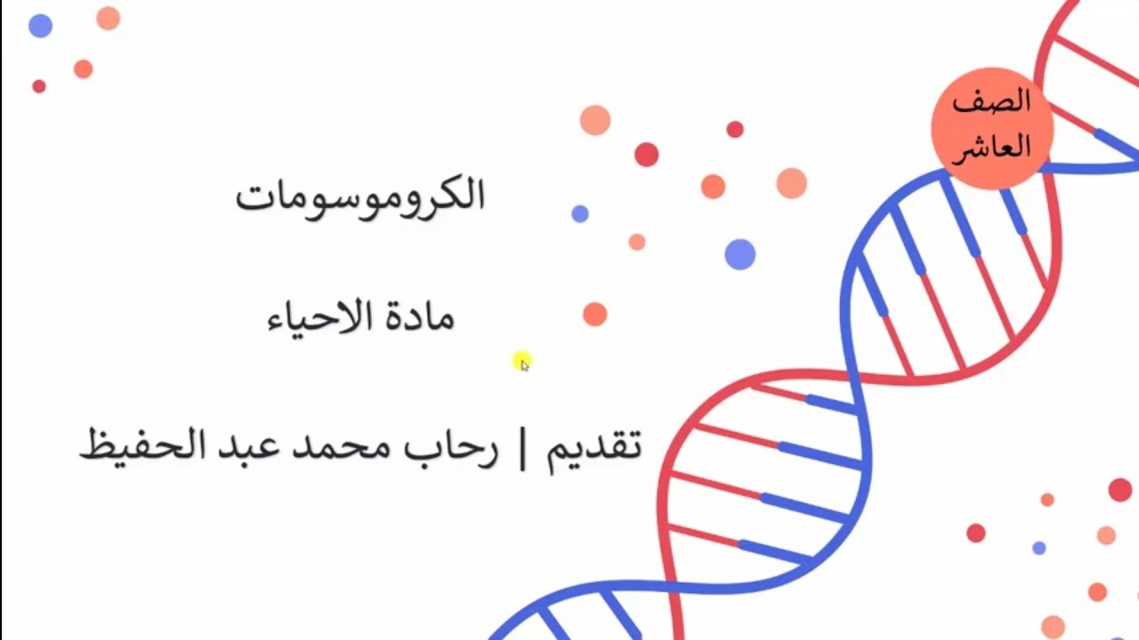 الكروموسومات أحياء الصف العاشر|قناة المعلم المبدع