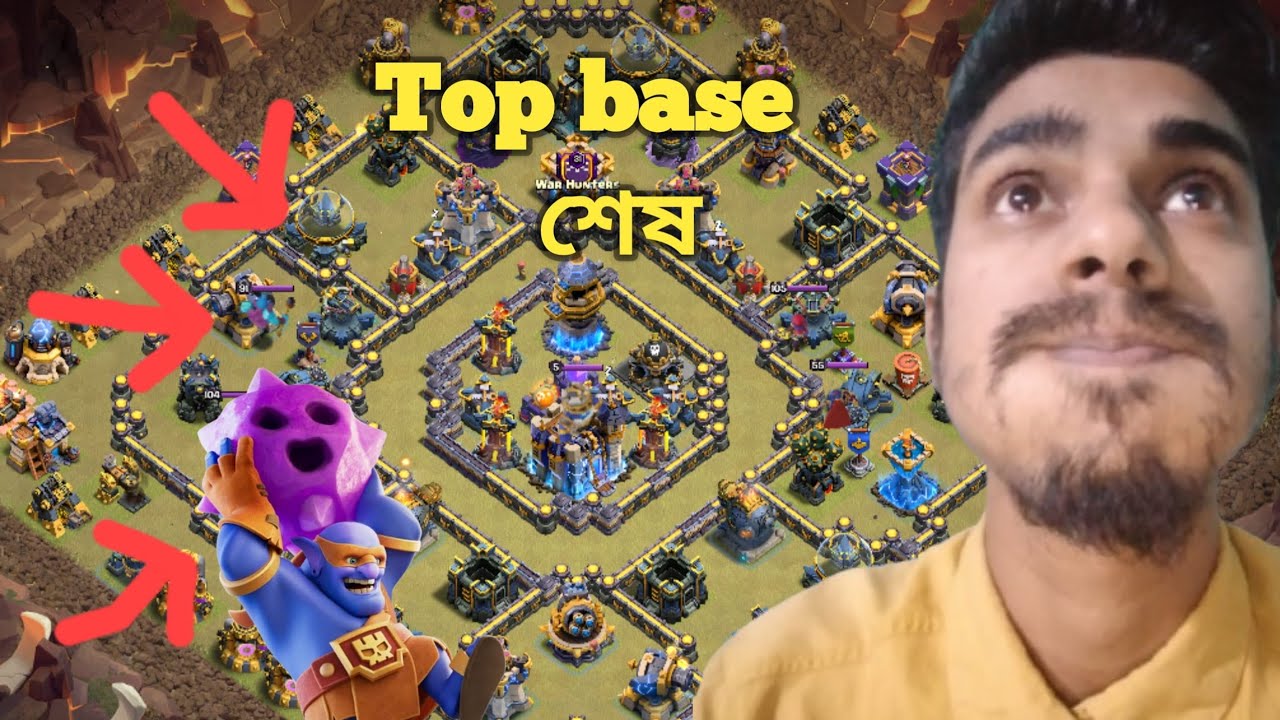 Top base 3 star attack th18 war clash of clans