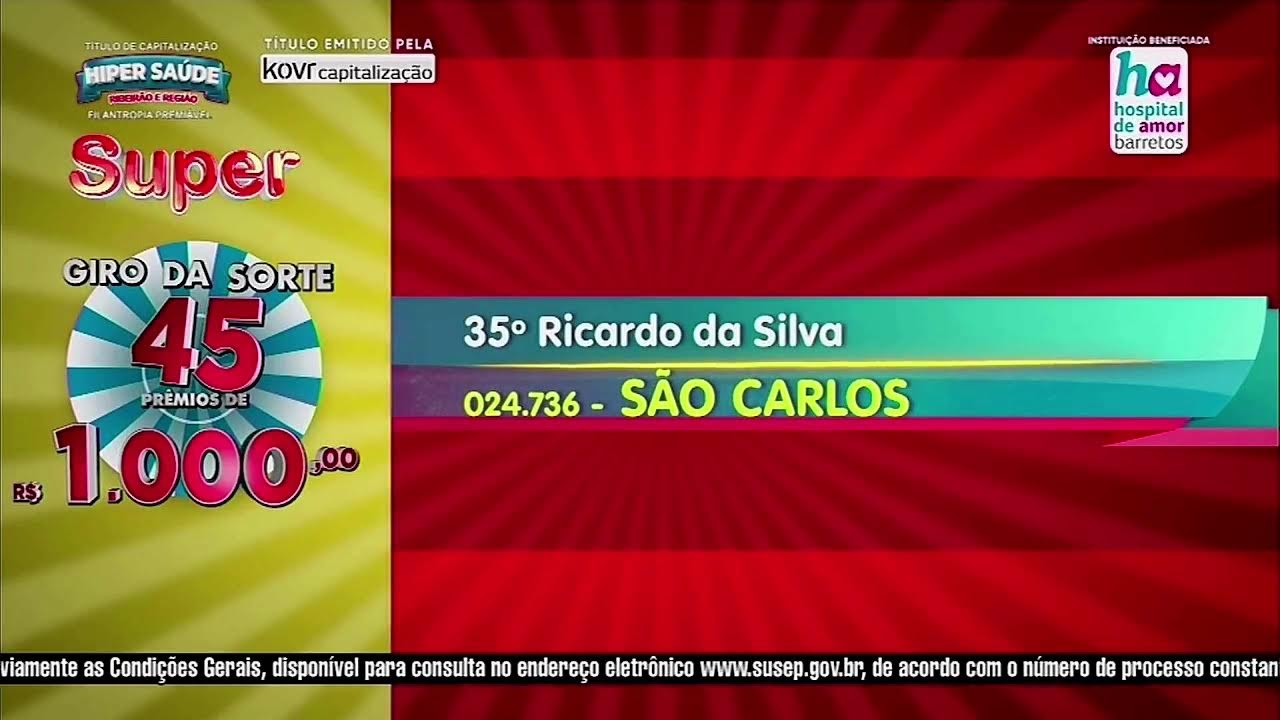SORTEIO AO VIVO 🍀- 12/04/2026