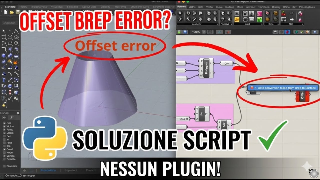 Fix Grasshopper Offset Brep Error! The Ultimate Python Script