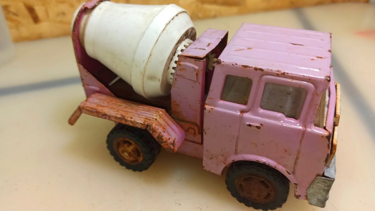 Vintage 1960's MARX  Cement Mixer Truck Restoration - TimeLapse