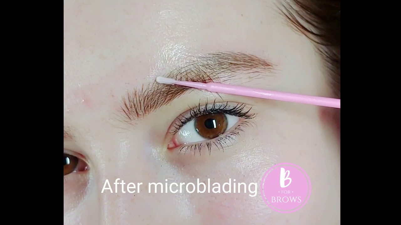 Natural Fluffy Microblading Eyebrows Before and After