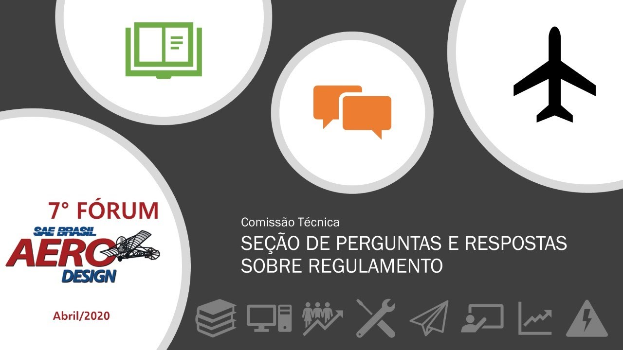 7º Fórum SAE Brasil Aerodesign - SEÇÃO DE PERGUNTAS E RESPOSTAS SOBRE REGULAMENTO + Encerramento