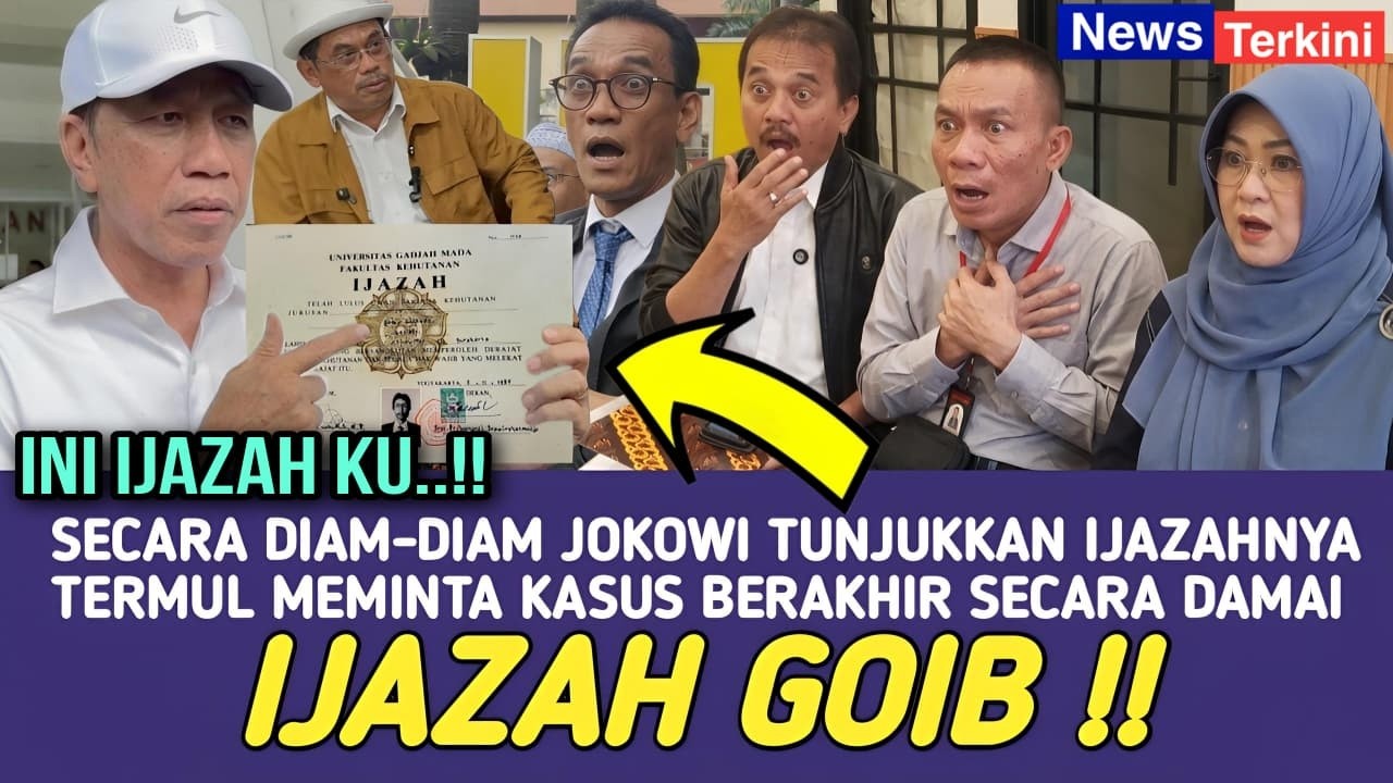 IJAZAH GHOIB !! SECARA DIAM-DIAM JOKOWI AKAN TUNJUKAN IJAZAH NYA DI PERSIDANGAN