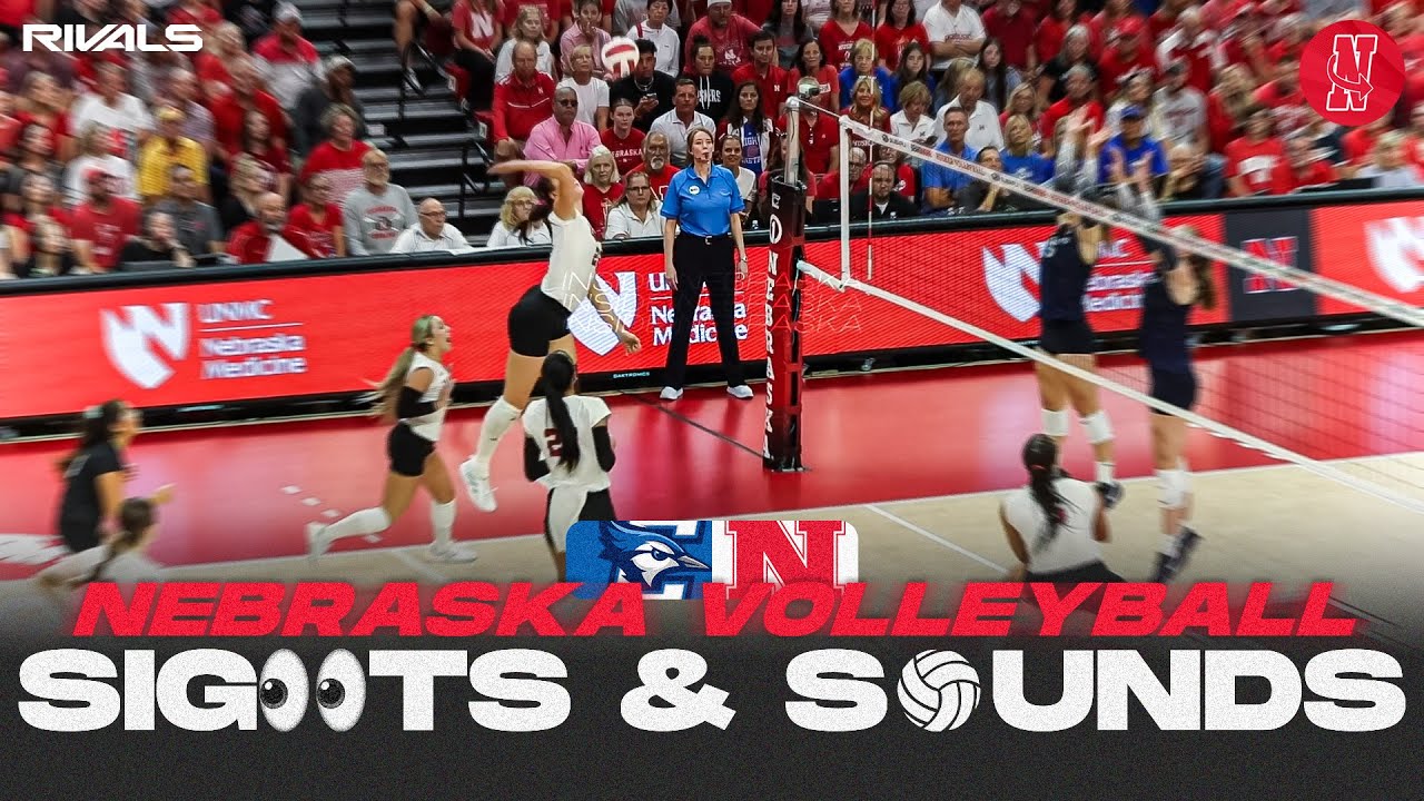 Watch No. 5 Nebraska 🌽 Volleyball fend off No. 9 Creighton | Match Highlights 🏐