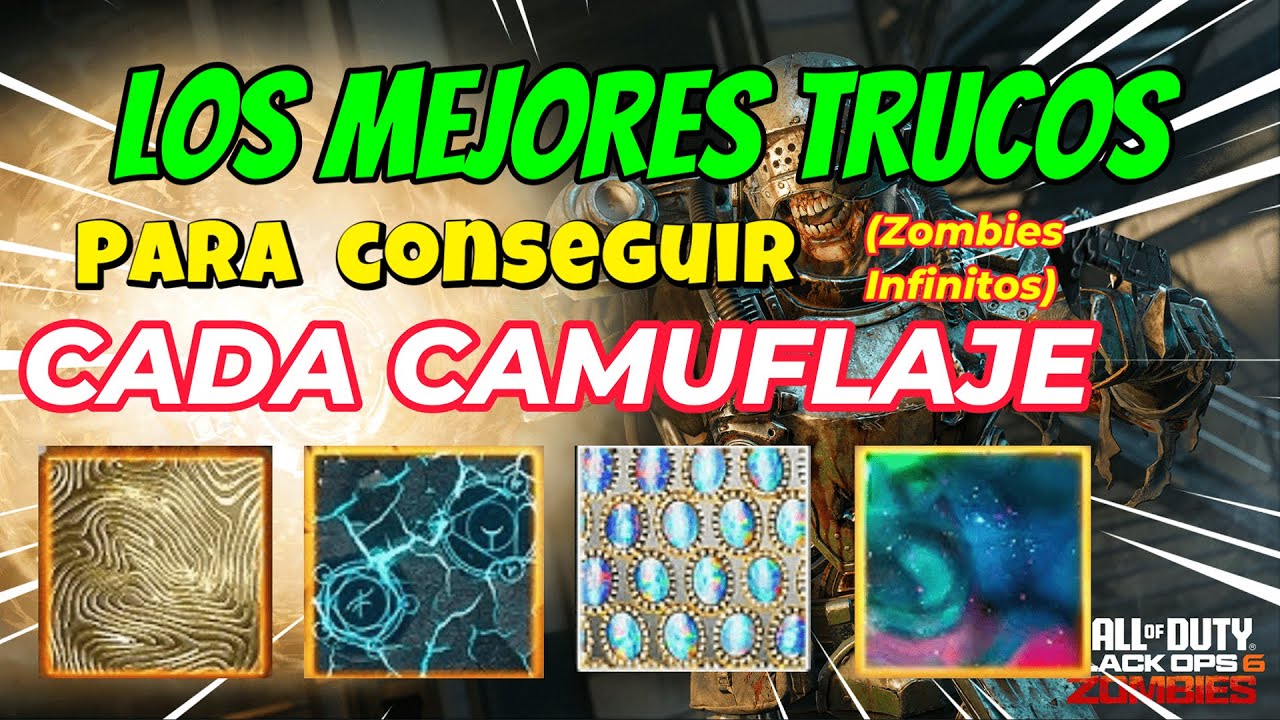 Consigue TODOS los CAMUFLAJES de Black Ops 6 Zombies (Nebula, Ópalo etc) mejores Trucos y Glitches
