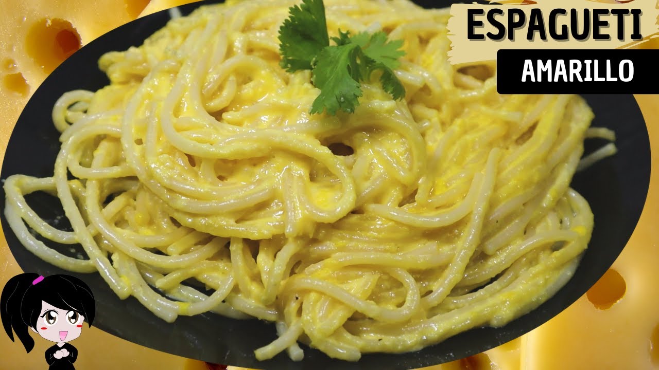 Espagueti amarillo, fácil y rápido SIN COLORANTES
