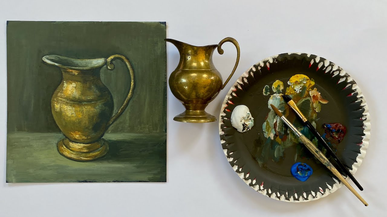 Gold mit Acryl- oder Ölfarben malen (Anfänger mit Grundkenntnissen)
