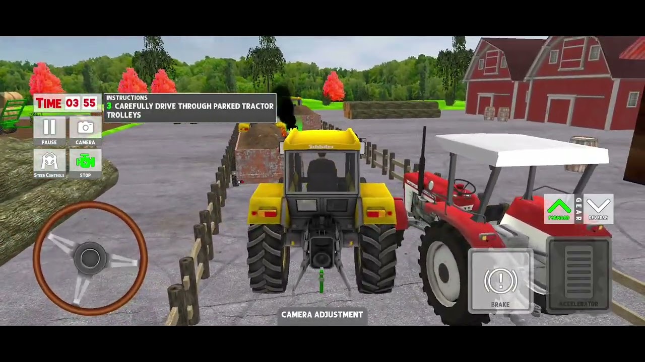 Real Tractor Simulator🚜| Tractor Driving Training Parking Level-1 se 5 #gamingvideos #travel #viral 