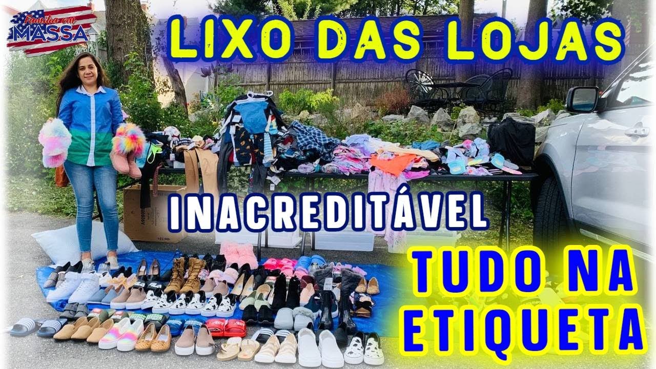 JOGARAM O ESTOQUE DE ROUPAS E SAPATOS NO LIXO