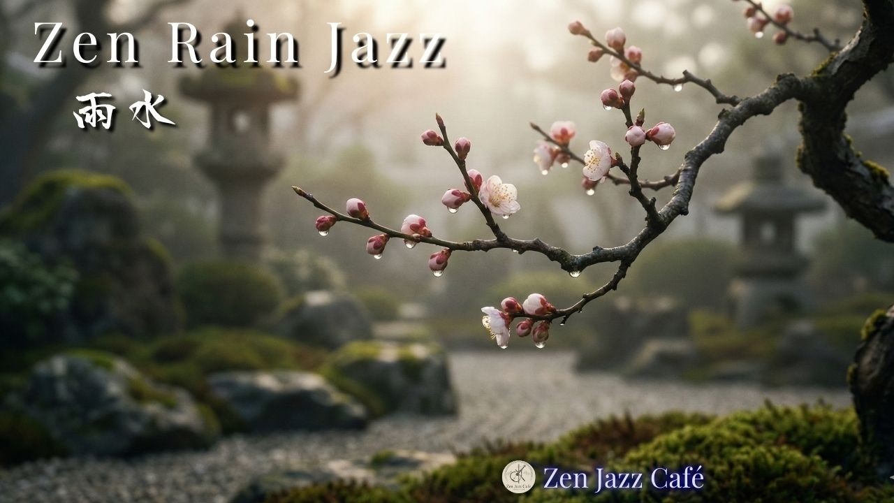 Zen Rain Jazz: Japanese Hichiriki & Piano Fusion 🌿 Usui Spring Rain | Deep Focus BGM | Zen Jazz Cafe
