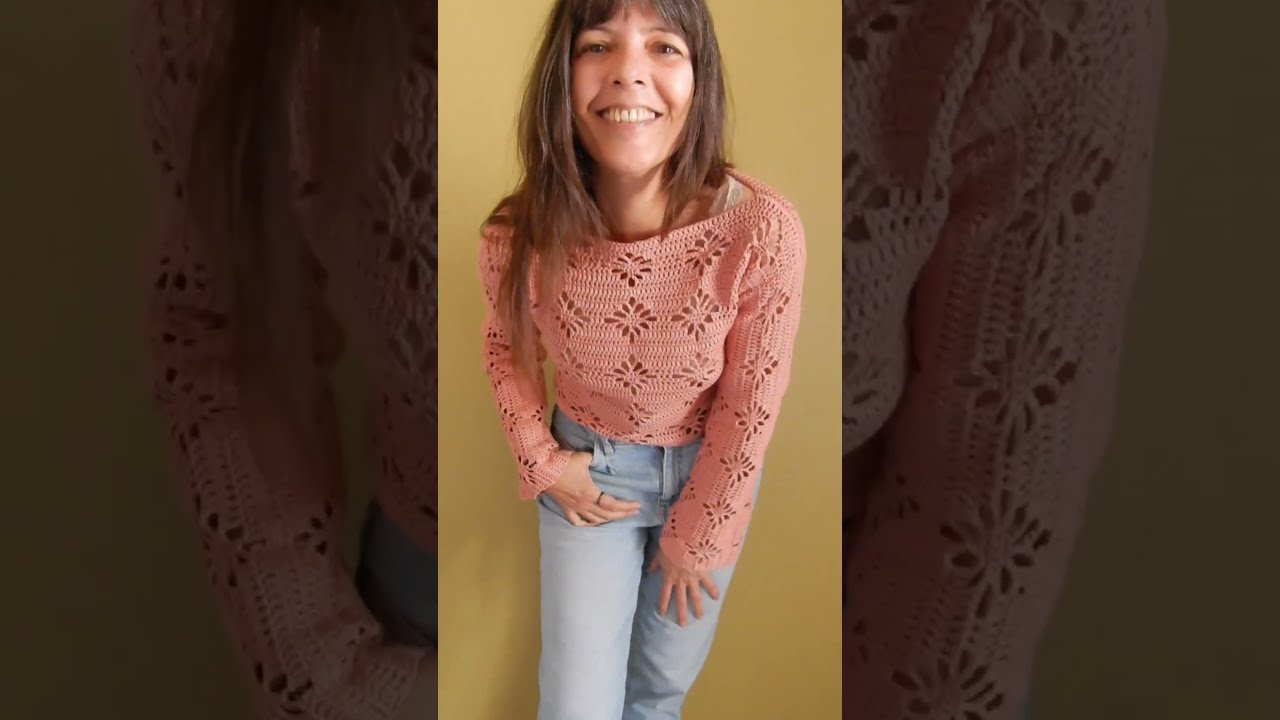 Pull Bellis au crochet 🌸 Modèle original facile à faire
