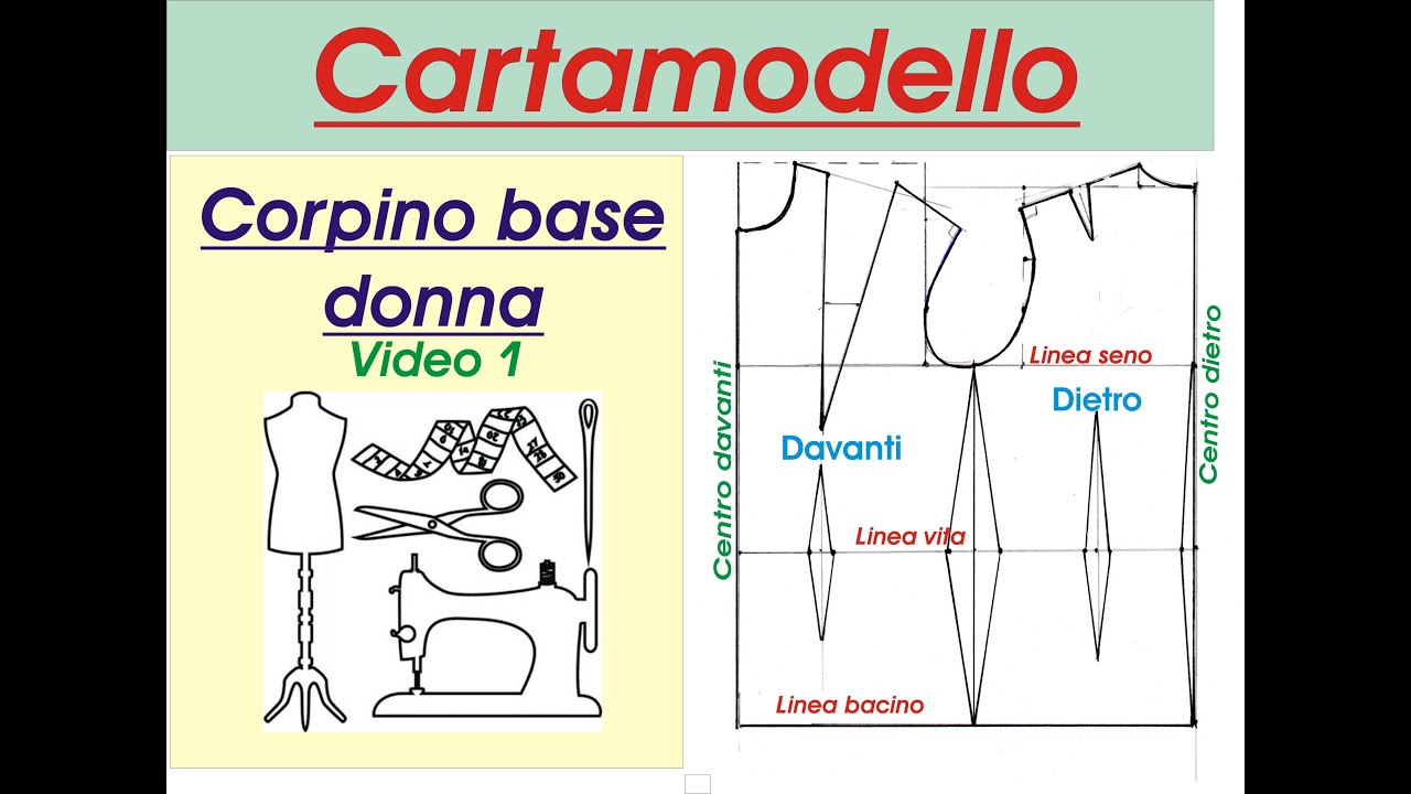 Cartamodello base Corpino donna