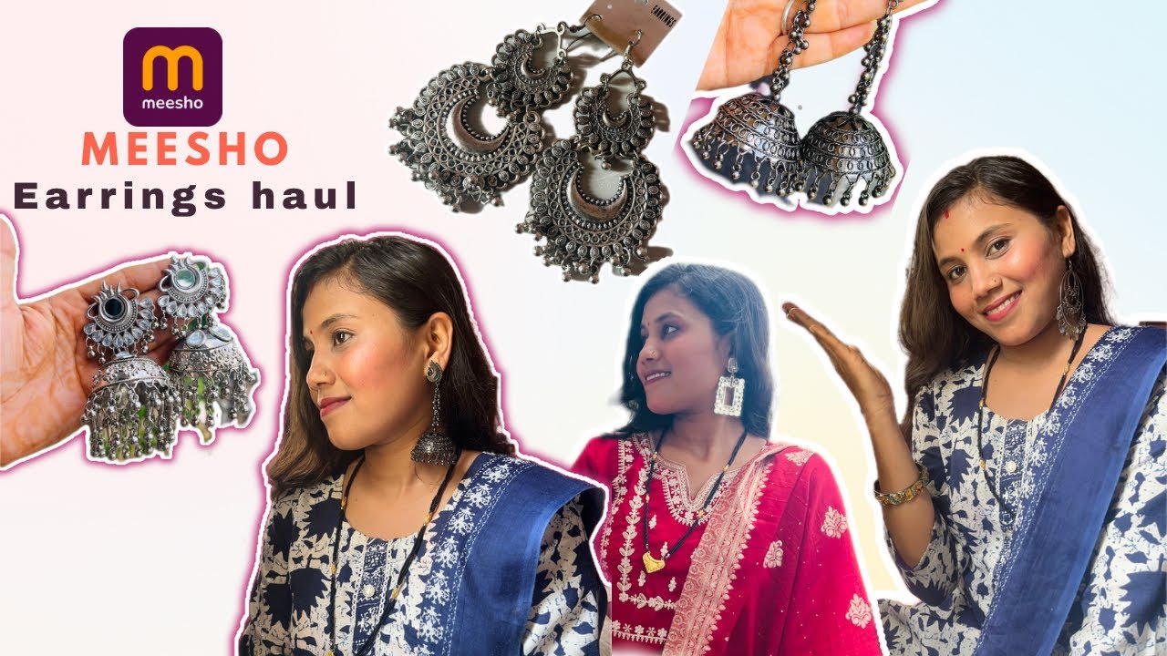 Huge MEESHO EARRINGS Haul | Under at ₹200 |tiya Patel | #meeshohaul # Meesho # Meeshoearrings