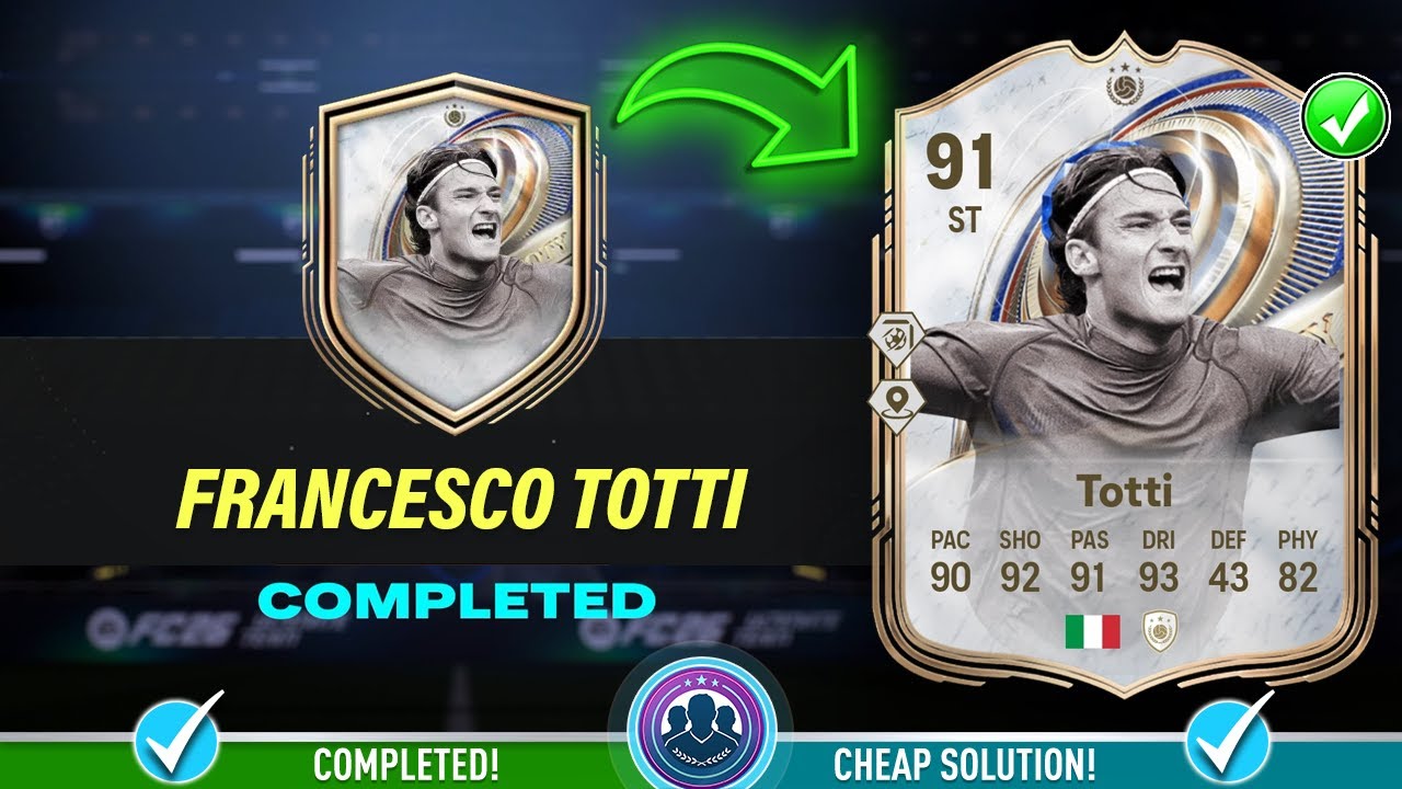 91 TOTY Icon Francesco Totti SBC Solution - Cheap Solution & Tips - FC 26