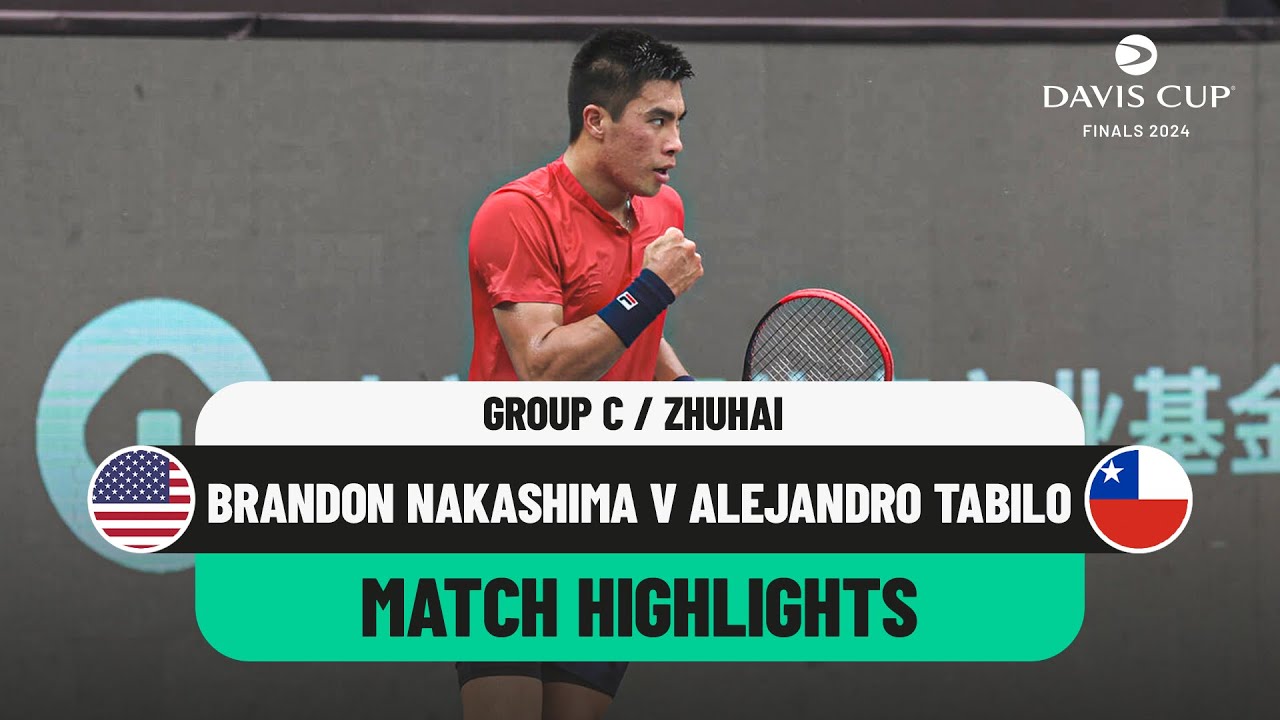 Brandon Nakashima v Alejandro Tabilo Highlights | USA v Chile Davis Cup 2024 Finals Group Stage