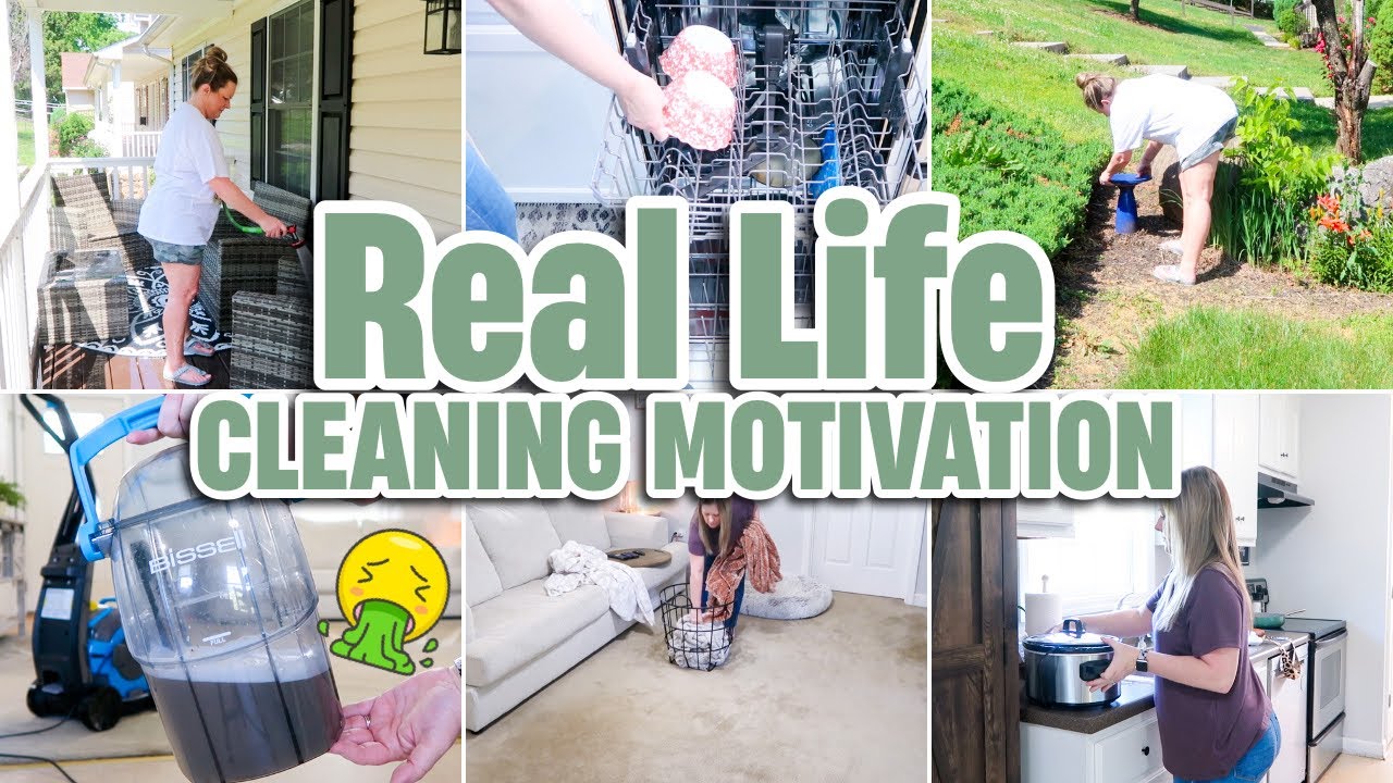 MESSY HOUSE CLEAN WITH ME | CLEANING MOTIVATION | INSIDE AND OUTSIDE CLEANING