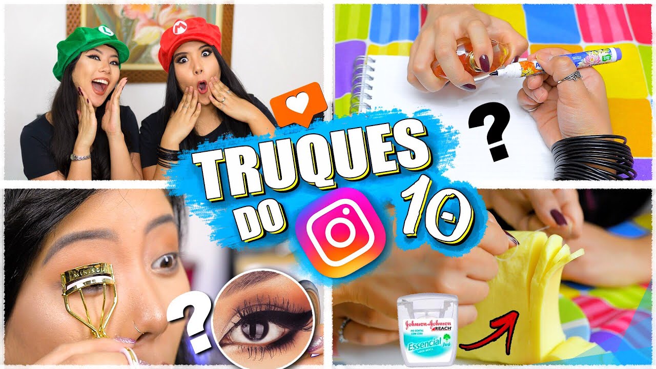 TESTANDO TRUQUES BIZARROS DO INSTAGRAM 10! | Blog das irm&atilde;s