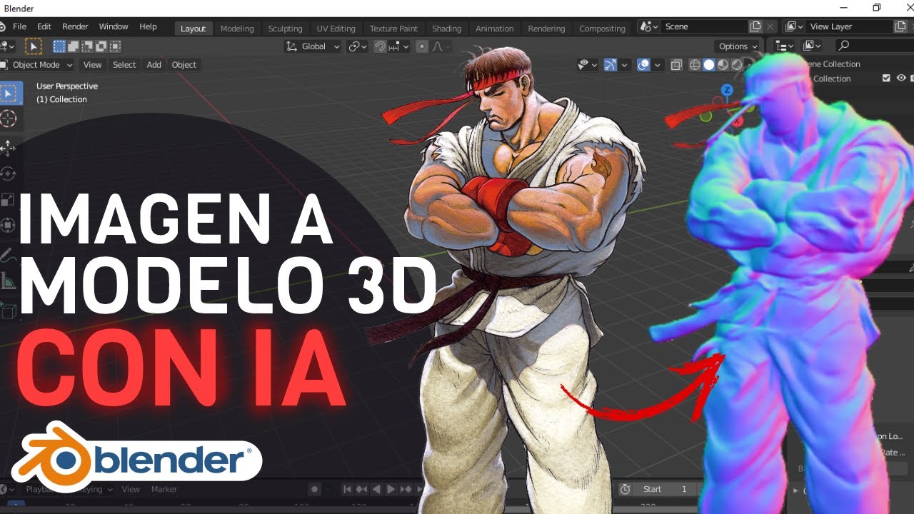 IMAGEN a MODELO 3D con IA 😨| &uacute;til para blender 2025!