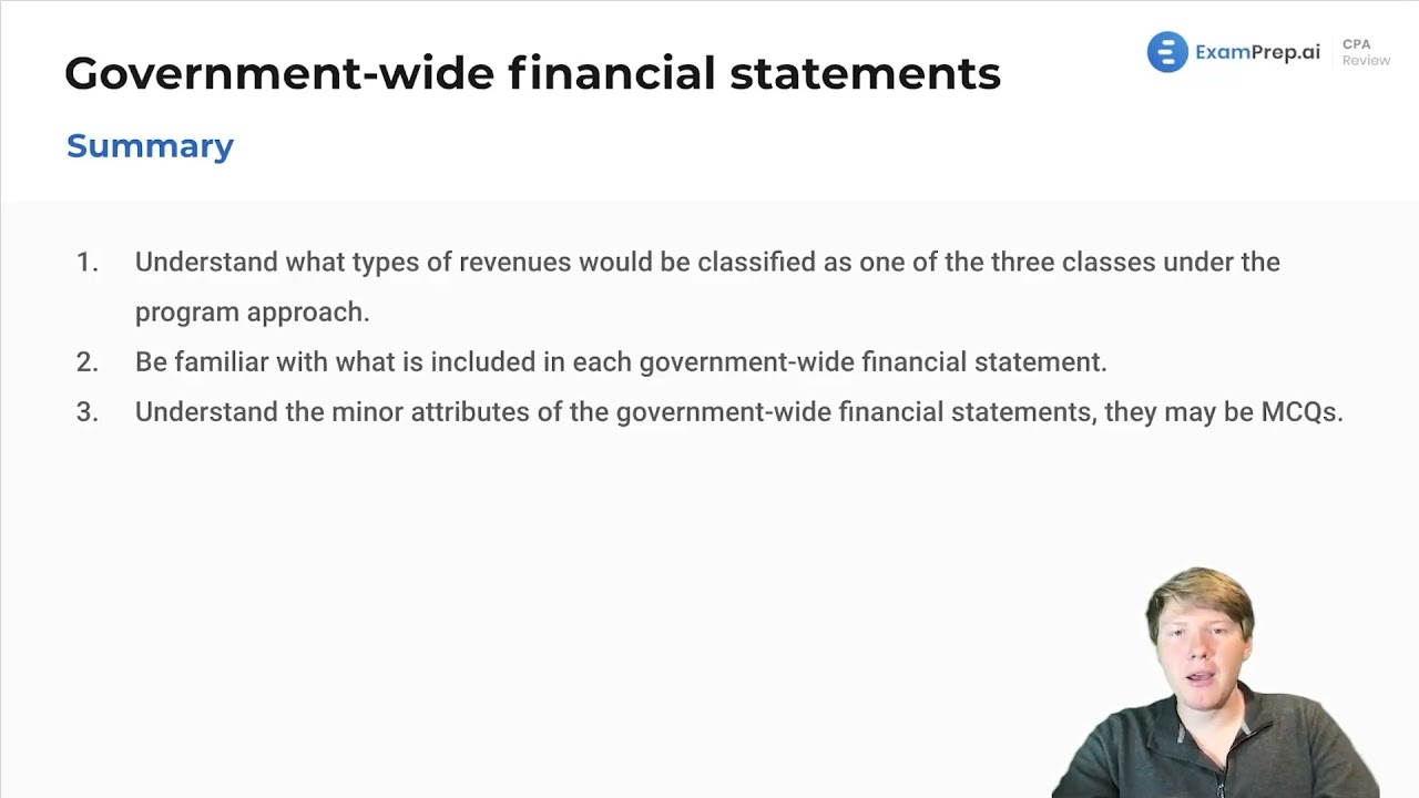 Government-Wide Financial Statements Summary - FAR Exam Prep