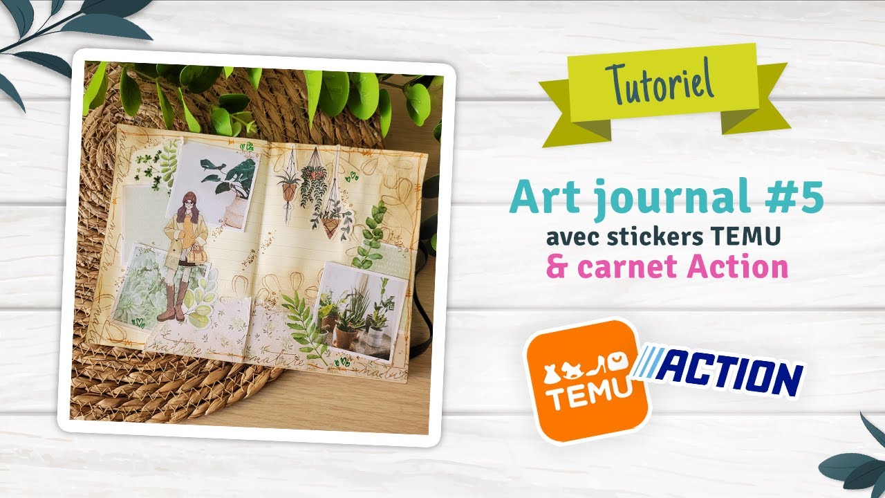 -TUTO- Art journal #5 avec les produits TEMU & Action 