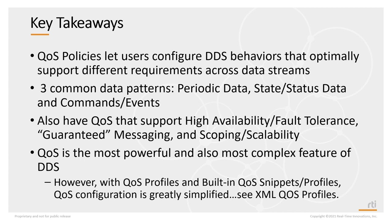 RTI Academy - Quality of Service - 26 QoS Summary