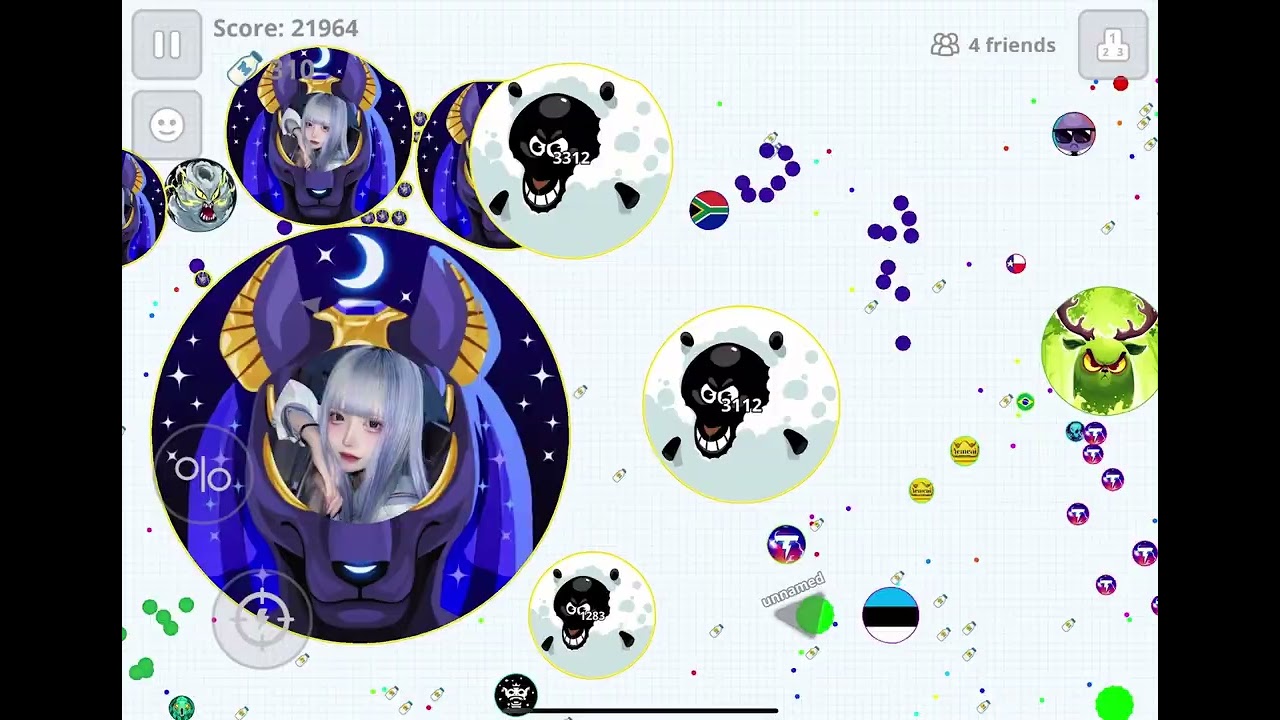【agar.io mobile】いつの時代もbot鯖はラグいね【アガリオ 鯖取り】