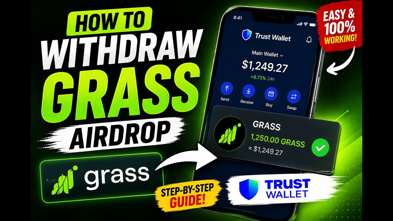 Как вывести аирдроп Grass | Отправляем GRASS на Trust Wallet
